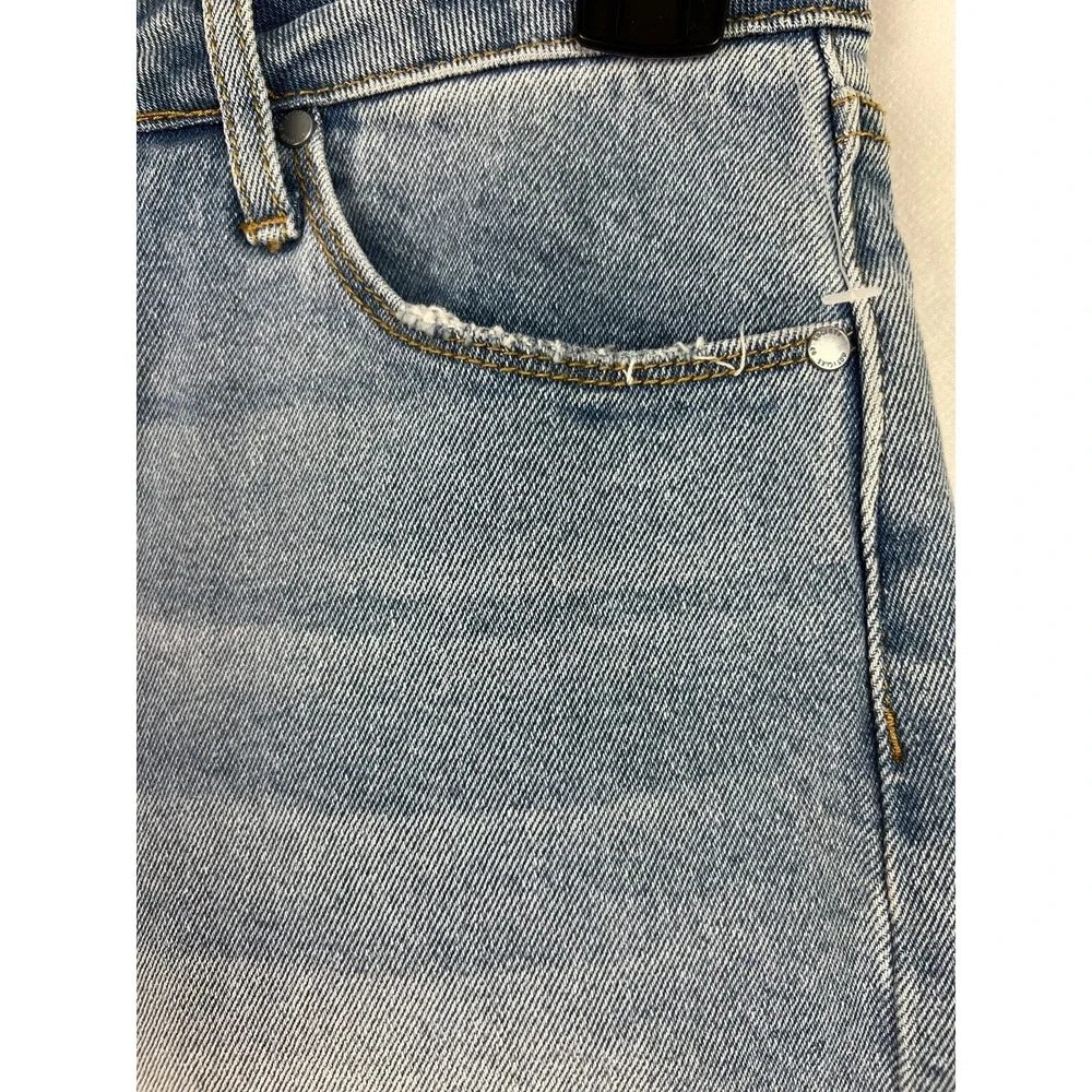 Articles of Society Denim Short Women 28 Blue High Rise Raw Hem Stretch Jean D03
